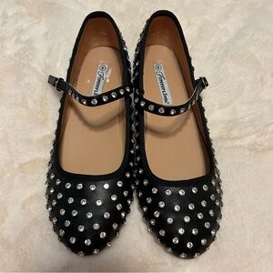 Torrid Rhinestone Black Flats Wide Fit